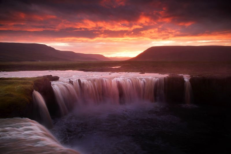 f6025   henrik r kristensen   godafoss sunset